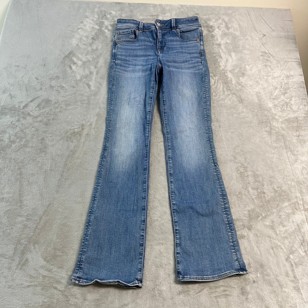 American Eagle Kick Boot Jeans Womens 2 Regular Blue Next Level Stretch Bootcut